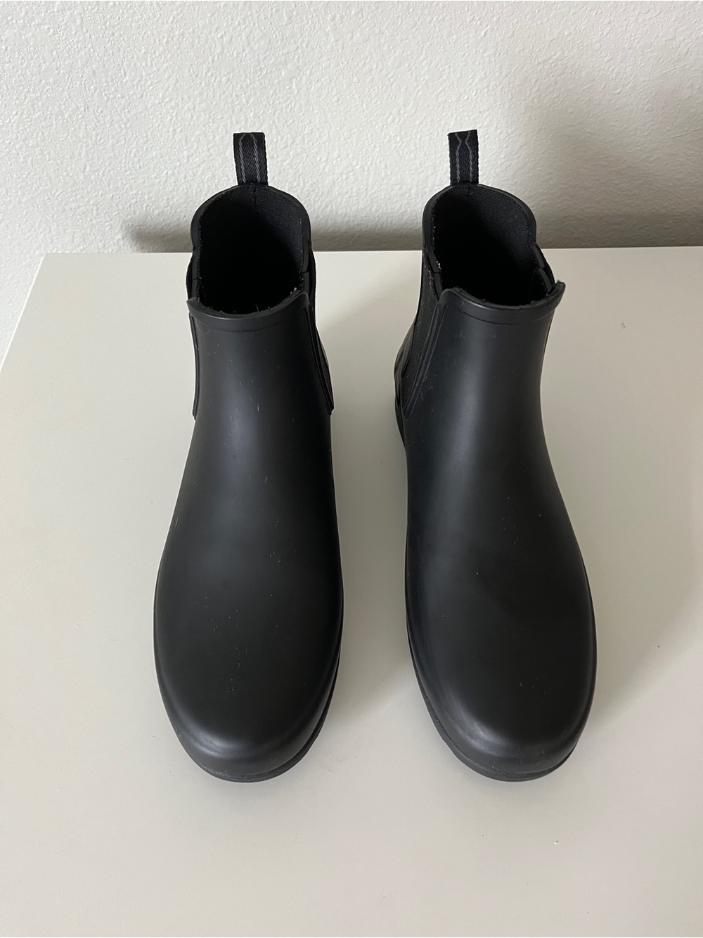 Hunter Matte Black Chelsea Rain Booties